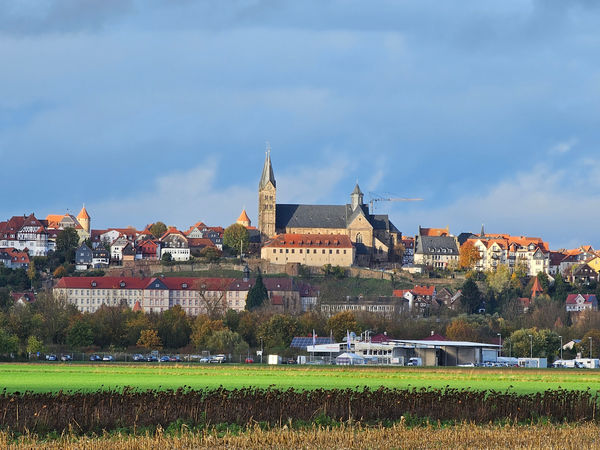 Der Dom von einem Feldweg im Süden aus betrachtet